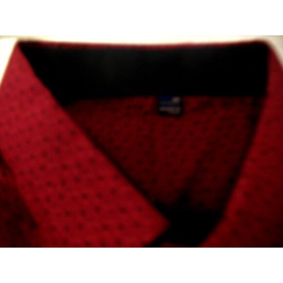 Unknown Brand Luxury Red/Blue Patterned SHIRT SZ Medium, Flip cuffs long sleeve. - Picture 13 of 13